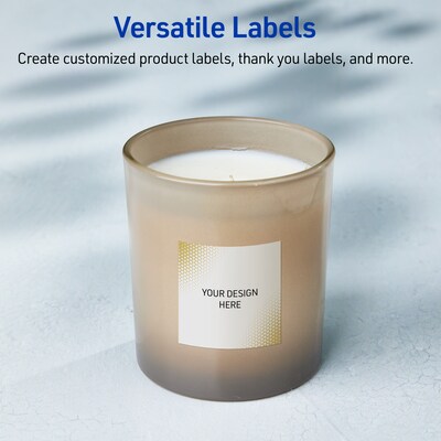 Avery Laser/Inkjet Square Multipurpose Labels, 2" x 2", White, 120/Pack (S00-EWA)