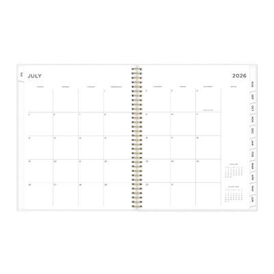 2026-2027 Blue Sky Smoke Frosted 8.5" x 11" Academic Weekly & Monthly Planner, Plastic Cover (133681-A27)