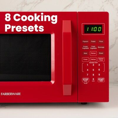 Farberware 0.7 cu. ft. Countertop Microwave, Red (FMO07WEIRD)