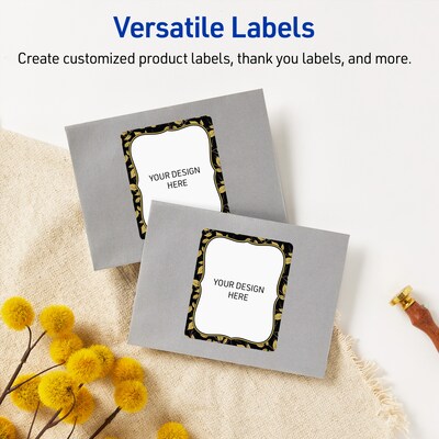 Avery Rectangle Laser/Inkjet Multipurpose Labels, 4" x 3-1/3", White, 40/Pack (19479370925)