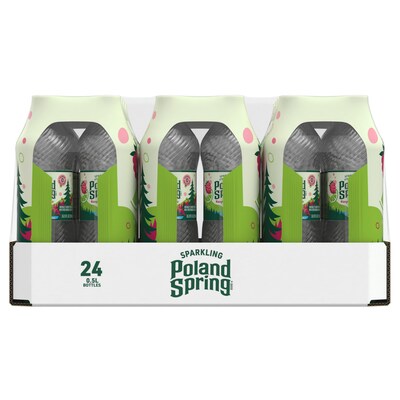 Poland Spring Raspberry Lime Sparkling Purified Water, 16.9 oz., 24/Carton (12349573/122058)