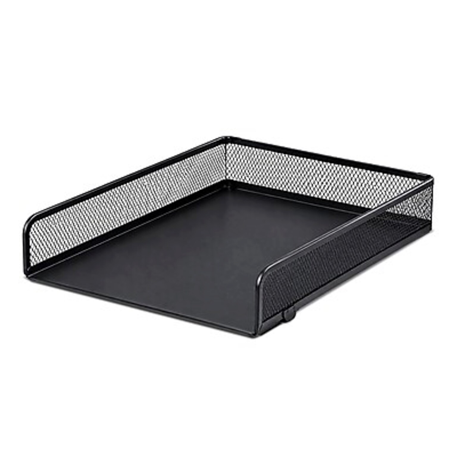 TRU RED Front-Load Stackable Metal Letter Tray – Desktop Paper Organizer for Office Files & Documents