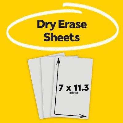 Post-it Dry-Erase Sticky Sheets, 7 x 11.3, White (DEFSHEETS-3PK)