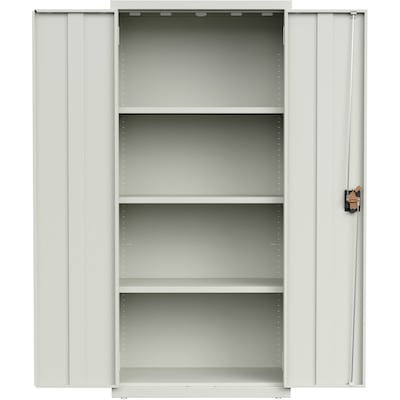 Lorell Fortress Steel Storage Cabinet with 4-Shelves, Gray (LLR69830LGY)