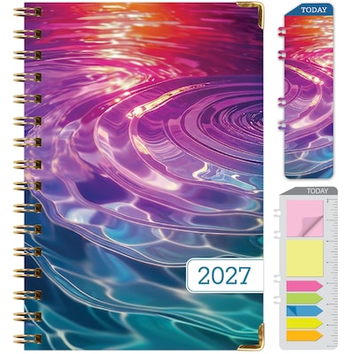 2027 Excello Brands 6 x 8 Weekly & Monthly Standard Planner, Paperboard Cover, Summer Bliss (FSHN-CY27-58-73)