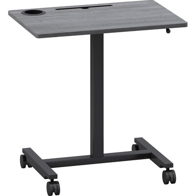 Lorell 27"W Manual Rectangle Adjustable Standing Desk, Weathered Charcoal (LLR84837)