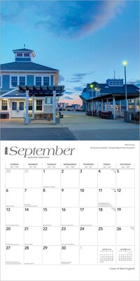 2026 BrownTrout Coast of New England 12" x 12" Monthly Wall Calendar (9798330702961)