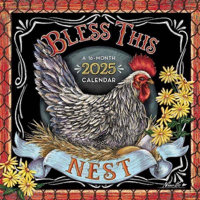 2025 Hopper Studios Bless This Nest 12 x 12 Monthly Wall Calendar (9781773728124)