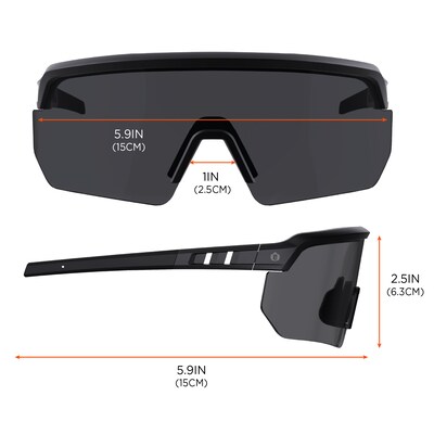 Ergodyne Skullerz AEGIR-HC Safety Glasses, Smoke Lens (55201)