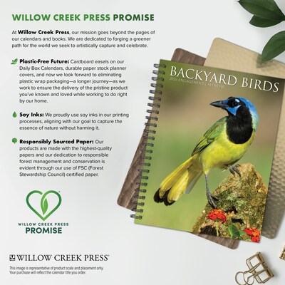 2026 Willow Creek Backyard Birds 6.5" x 8.5" Daily & Monthly Personal Organizer (54574)