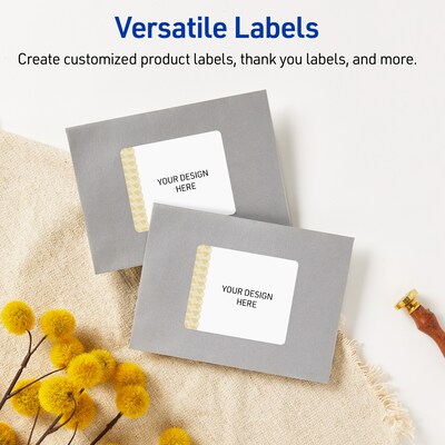 Avery Laser/Inkjet Rectangle Multipurpose Labels, 4" x 3-1/3", White, 40/Pack (S00EWT)