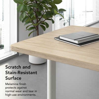 Bush Business Furniture Synergy 60"W Rectangular Conference Table, Natural Elm (SGD260NE)