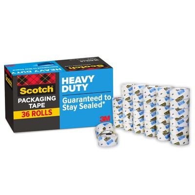 Scotch Heavy Duty Packing Tape, 1.88 x 54.6 yds., Clear, 36/Carton (3850CS36)
