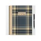 2023-2024 TF Publishing Tartan 9" x 11" Academic Weekly & Monthly Planner, Paperboard Cover, Kraft/Blue (AY24-9706)