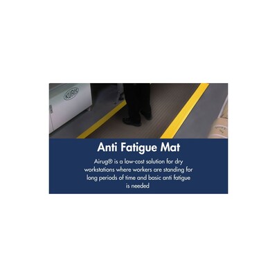 NoTrax Airug Anti-Fatigue Commercial Specialty Floor Mat, 60" x 36", Black (410S0535BL)