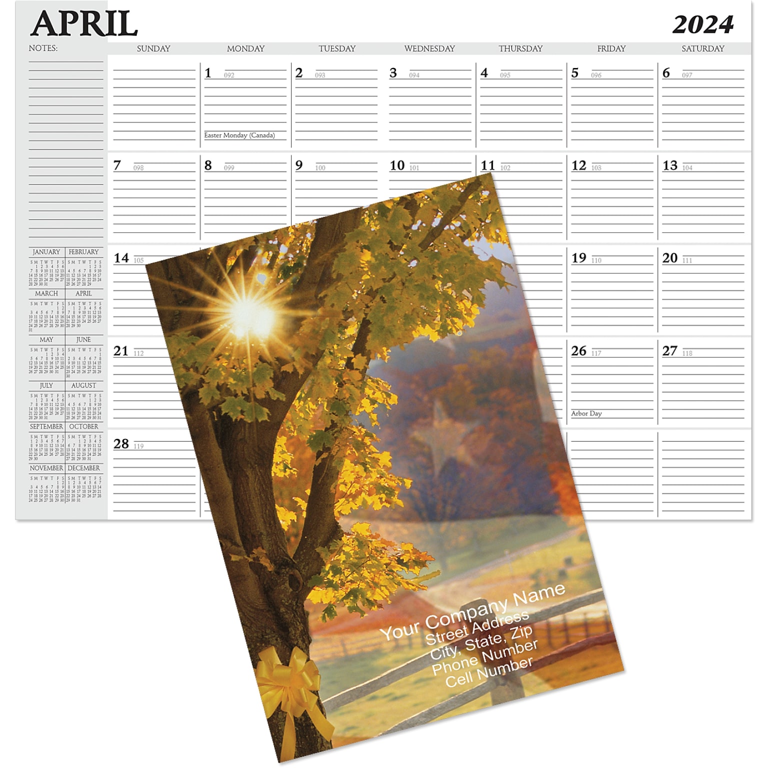 Custom HDI Monthly Desk Planner 7x10