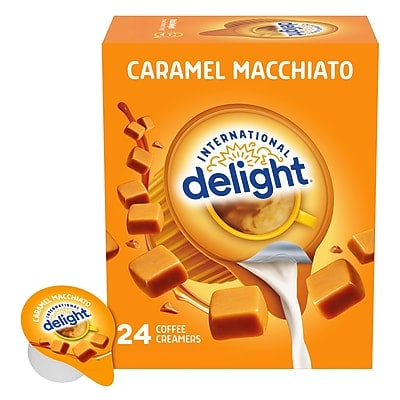 International Delight Singles Caramel Macchiato Liquid Creamer, 0.44 oz., 24/Box (136452)