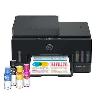 HP Smart Tank 7603 Wireless All-in-One Supertank Printer, Up to 3 Years of Ink Included (D34F7A)