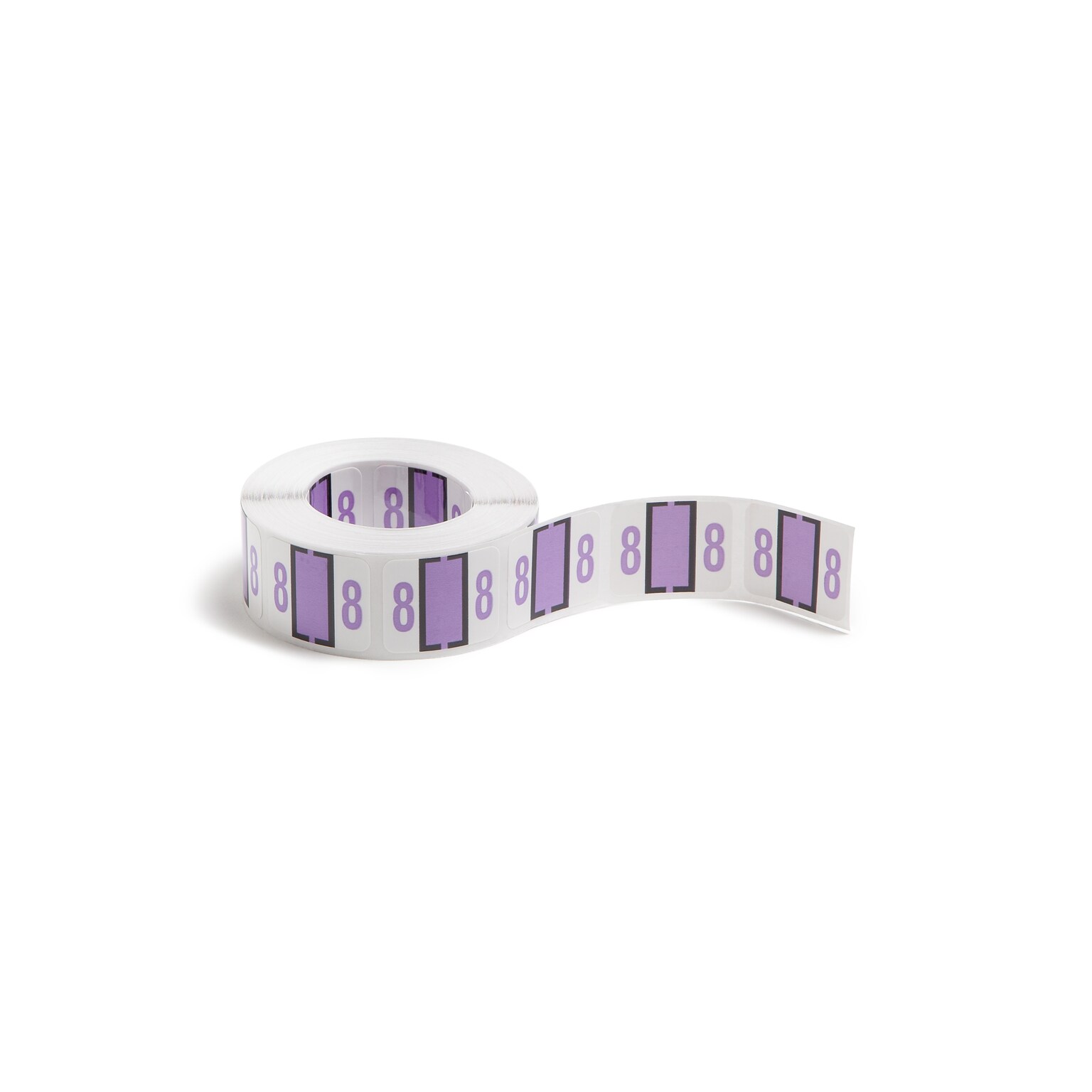Smead BCCRN Color Coded Numeric Labels, 1 x 1.25, Lavender, 500/Roll (67378)