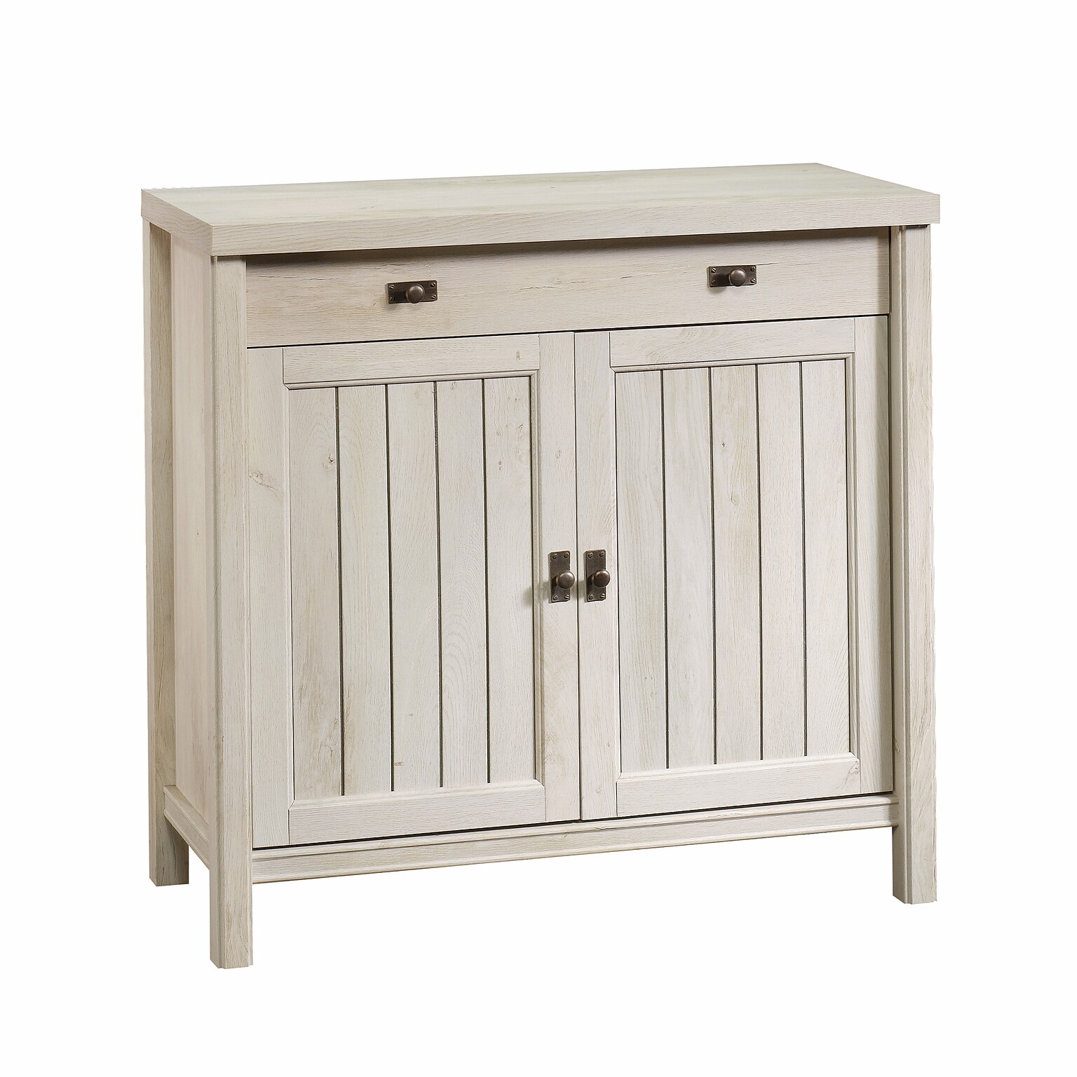 Sauder Costa 30H Storage Cabinet with 2 Shelves, Chalked Chestnut (419960)