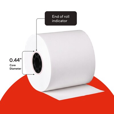 Staples Thermal Cash Register/POS Rolls, 3 1/8" x 230', BPA Free, 10/Pack (28386/452170)