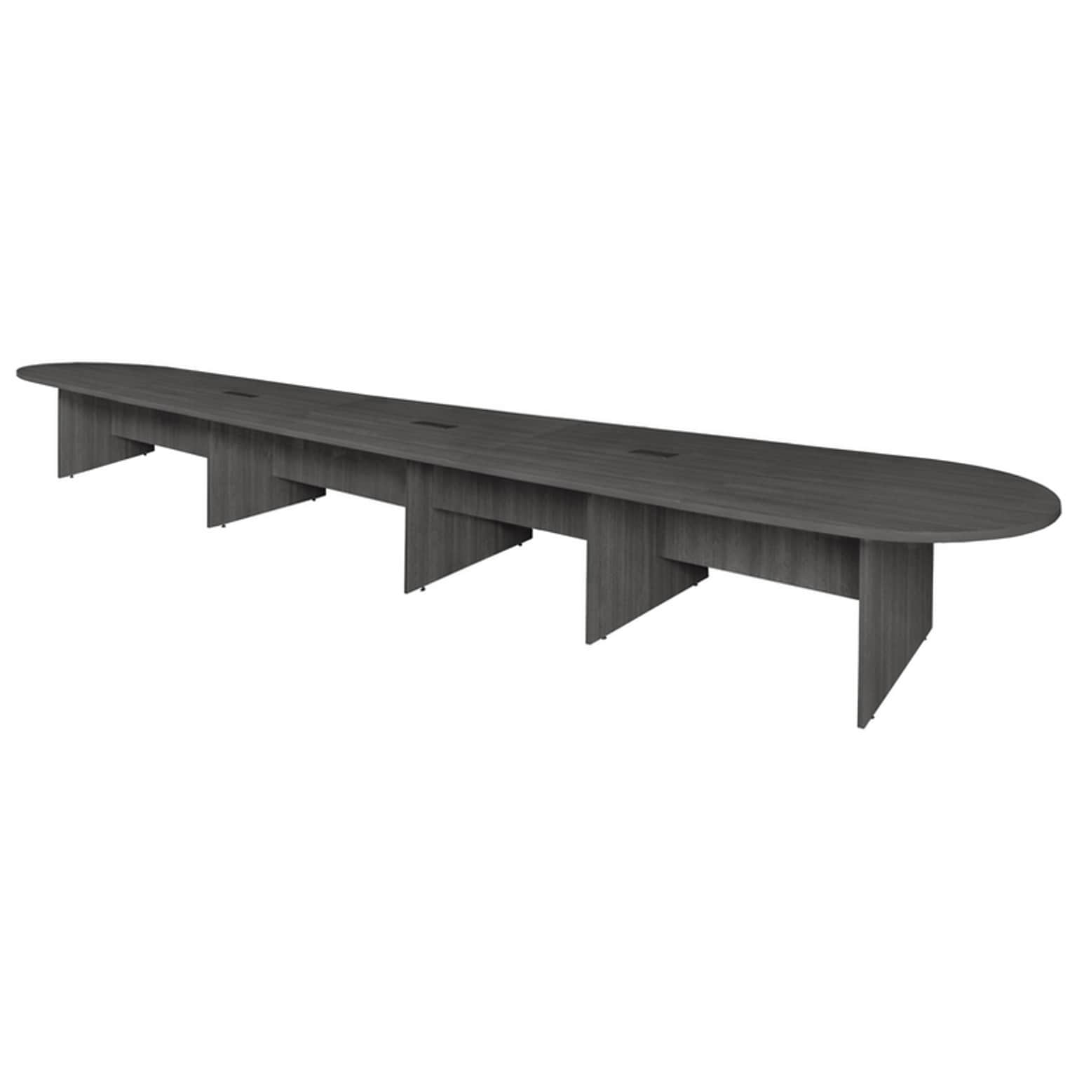 Regency Legacy 264W x 52D Racetrack Shaped Conference Table with Grommets, Ash Grey (LCTRT26452AG)