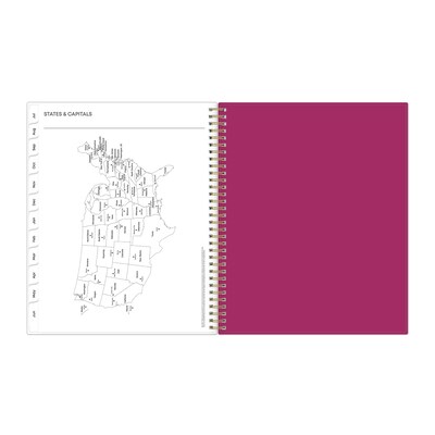 2025-2026 Blue Sky Mahalo 8.5" x 11" Academic Year Weekly & Monthly Planner, Plastic Cover, Multicolored (100149-A26)