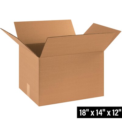 18 x 14 x 12, 32 ECT, Shipping Boxes, 25/Bundle (CW57290)