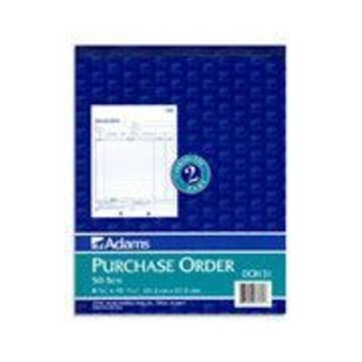 Adams 2-Part Carbonless Purchase Order, 8 3/8" x 11 7/16", 50 Sets/Book (DC8131)