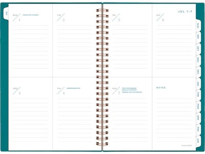 2024-2025 AT-A-GLANCE Signature Lite 5.5" x 8.5" Academic Weekly & Monthly Planner, Teal (YP20LA-12-25)