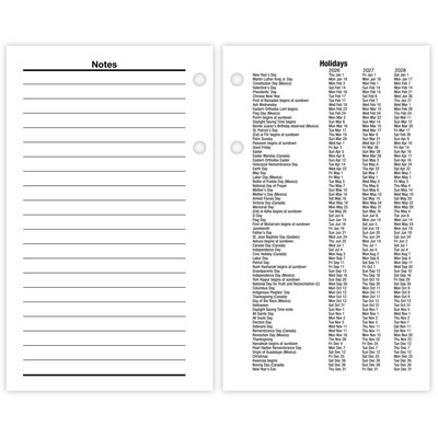 2026 AT-A-GLANCE Financial 6" x 3.5" Personal Organizer Refill Pages, White/Black (S170-50-26)
