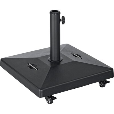 Global Industrial Concrete Umbrella Base with Wheels, 80 lb., Black (696500)