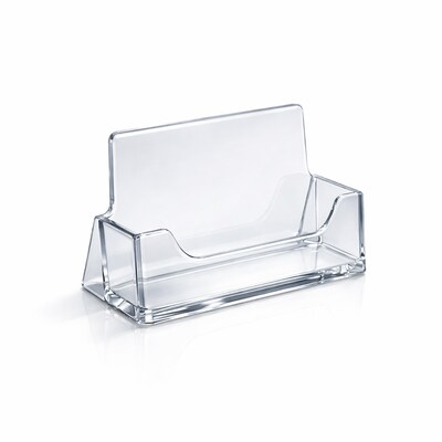 Azar Displays Horizontal Card Holder, 3.625"W x 2"H, Clear, 10/Pack (252010)
