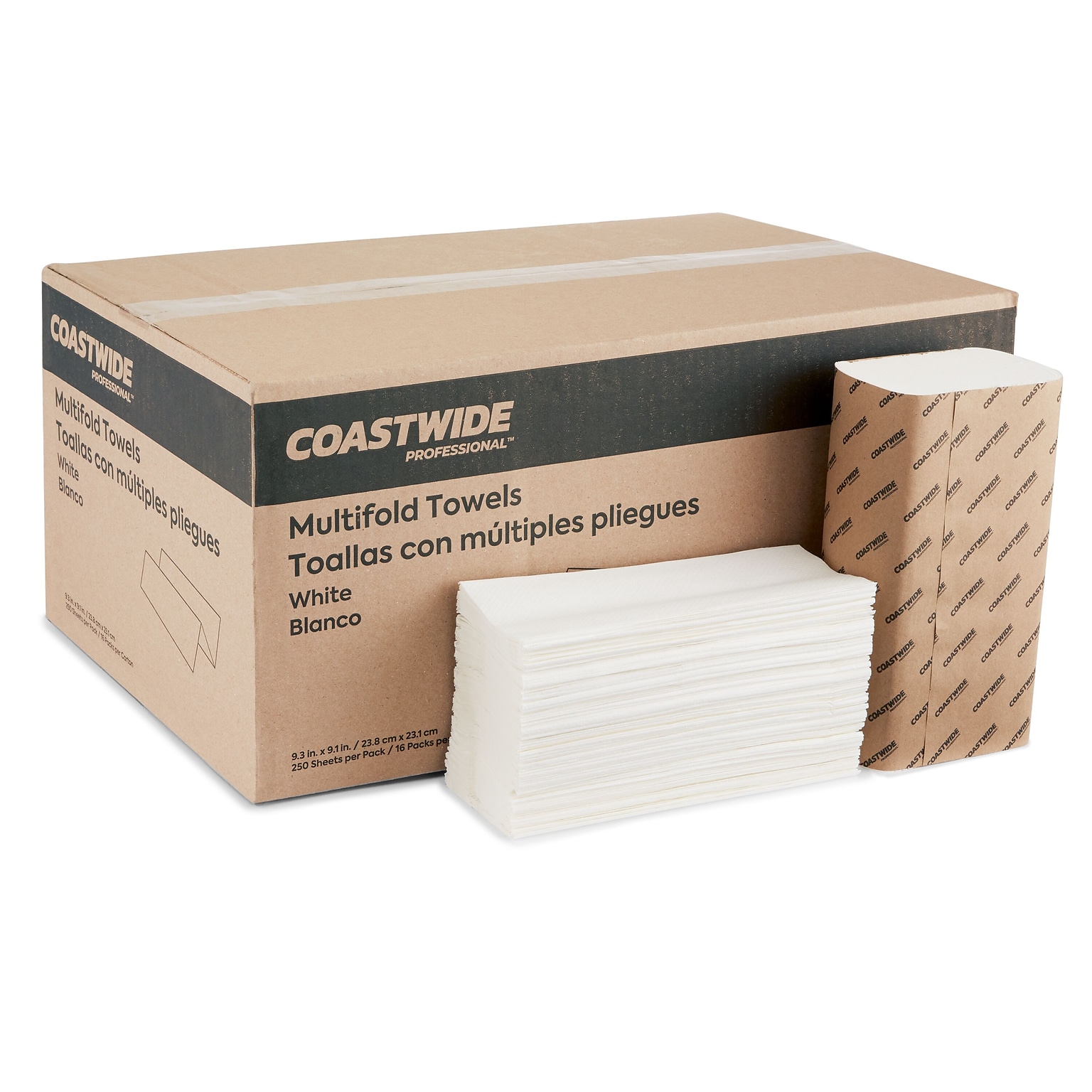 Coastwide Professional™ Multifold Paper Towels, 1-ply, 250 Sheets/Pack ...