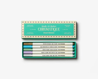 Metallic Art Markers, 5-pack