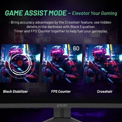 Skytech Moon Shadow 27" Curved 2K 180 Hz Gaming Monitor, Black (MT-MOONSHADOW-0001-B-SK)