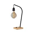 Adesso Wren Incandescent Desk Lamp, 21, Natural Wood/Black (3846-01)