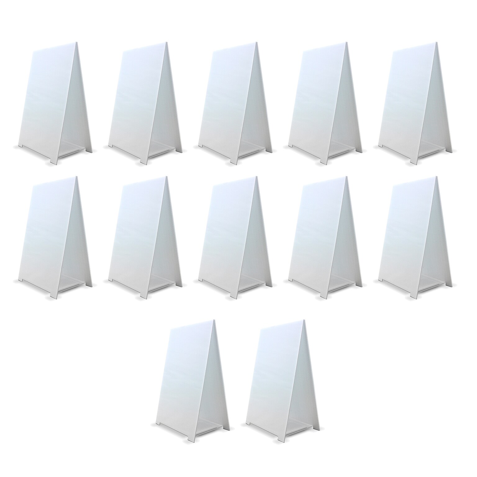 Flipside Products Premium Corrugated Plastic Dry Erase Tabletop Marquee Easel, 11 x 17, Pack of 12 (FLP31278)