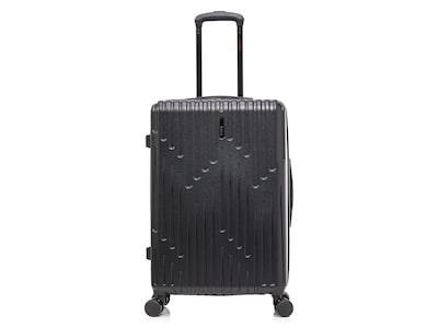 InUSA Drip 24 Hardside Suitcase, 4-Wheeled Spinner, TSA Checkpoint Friendly, Black (IUDRI00M-BLK)