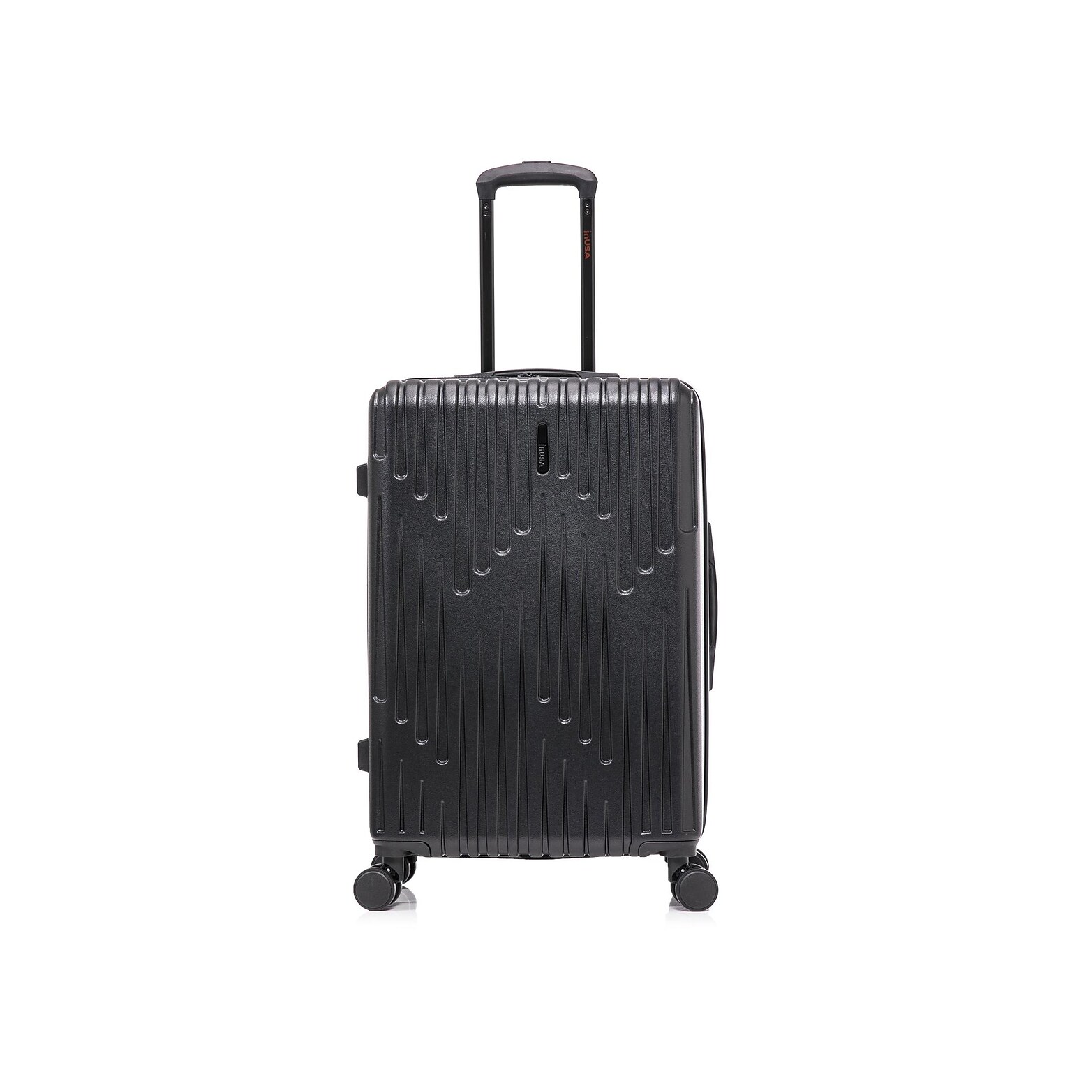InUSA Drip 24 Hardside Suitcase, 4-Wheeled Spinner, TSA Checkpoint Friendly, Black (IUDRI00M-BLK)