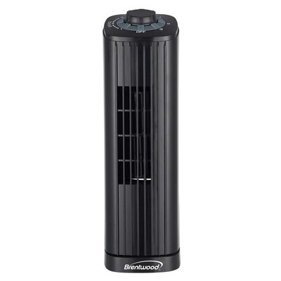 Brentwood 14-inch 3-Speed Oscillating Tower Fan, Black (BTWF14TBK)