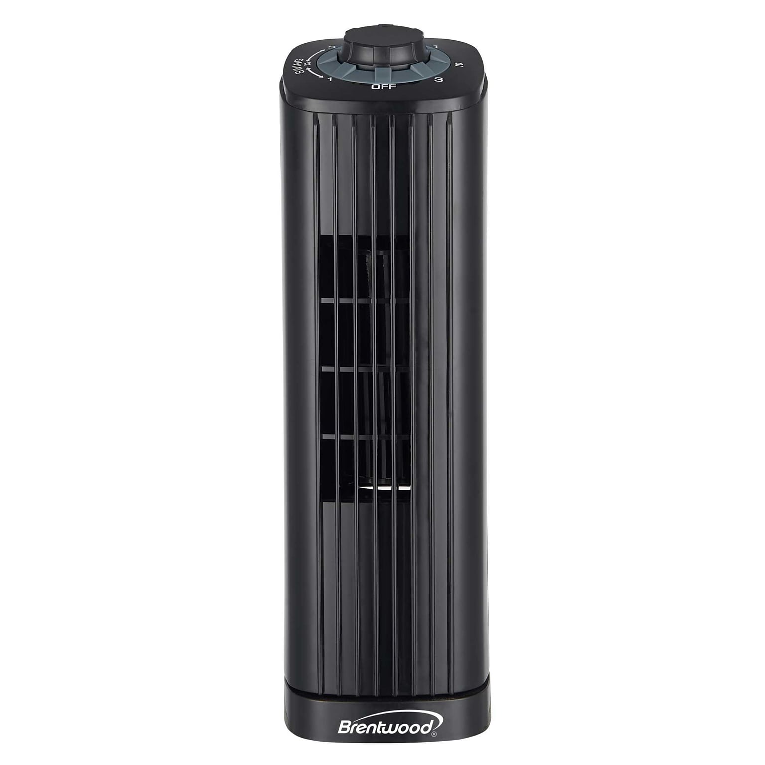 Brentwood 14-inch 3-Speed Oscillating Tower Fan, Black (BTWF14TBK)