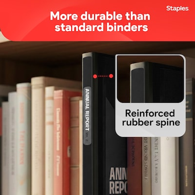 Staples 1 1/2" 3-Ring Better Binder, D-Ring, Black (ST55854-CC)