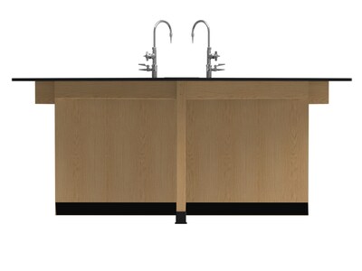 Diversified Woodcrafts Student Workstation with Sink, Oak Wood (2944K)