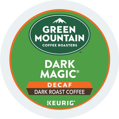 Green Mountain Dark Magic Decaf Coffee Keurig® K-Cup® Pods, Dark Roast, 96/Carton (504067)