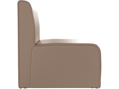 Flash Furniture Bright Beginnings Vinyl Classroom Modular 1-Seater Sofa, Brown (MK-KE15693-GG)