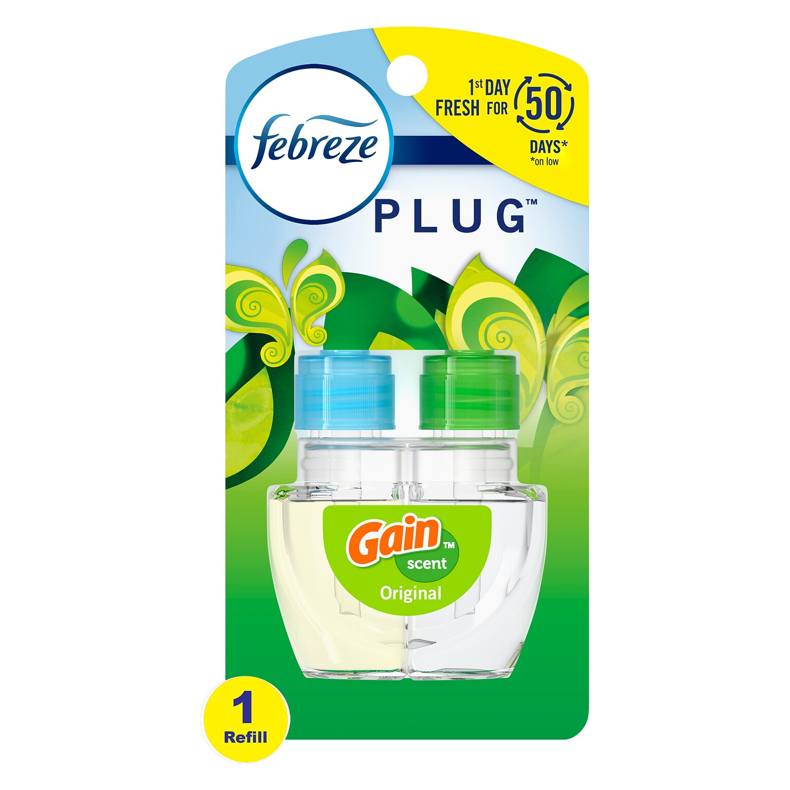 Febreze Plug Air Freshener Scented Oil Refill, Gain Scent, 0.87 oz. (74903)