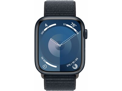 Apple Watch Series 9 (GPS) Smartwatch, 45mm, Midnight Aluminum Case with Midnight Sport Loop  (MR9C3