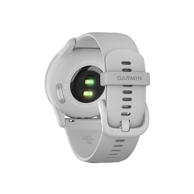 Garmin vívomove Trend Smartwatch, 40.4mm, Silver Stainless Steel Bezel, Mist Gray Silicone Band (010-02665-03)
