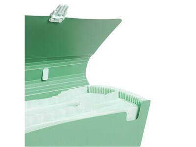 U Brands U-Eco Polypropylene Expandable File, 26-Pocket, Letter Size, Green (6491T02-06)
